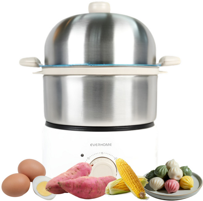 에버홈 올스텐 2단찜기 계란 스팀 다기능 전기 찜기, EC-7000