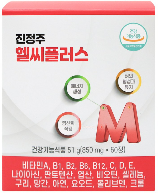 진정주 헬씨 플러스(60정), 60정, 1개