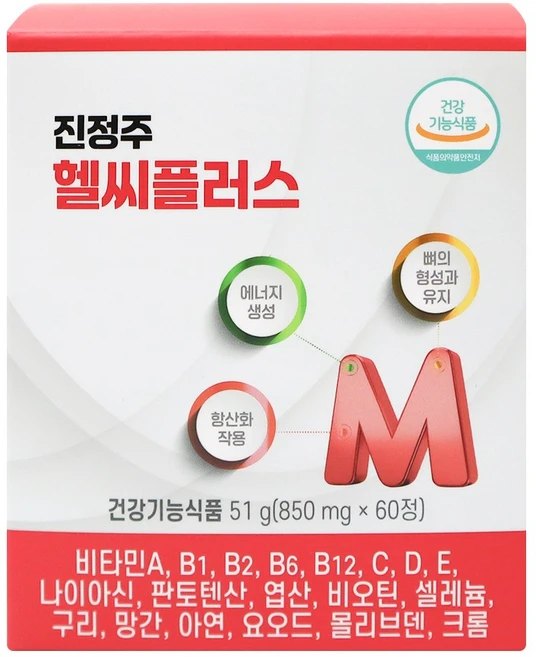 진정주 헬씨 플러스(60정), 60정, 1개 - 쿠팡