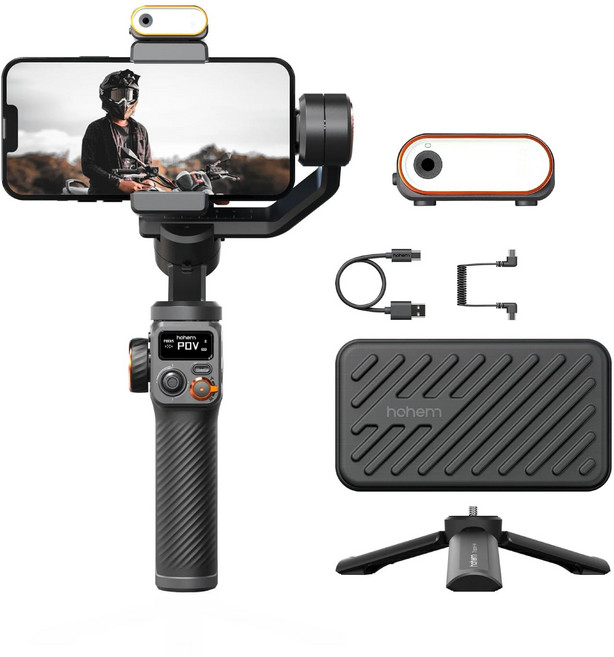 hohem M6 Kit LED AI iPhoneAndroid 400g 스마트폰 짐벌 스태빌라이저 라이트 내장
