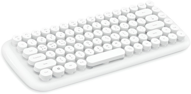 엑토 레트로 팝 미니 블루투스 키보드, White, BTK-03,상품기술서참고, 제조사축