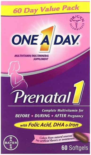 몸관리하세요 겨울입니다 One-A-Day 임산부용 1 엽산 DHA 철분 함유 소프트젤 60정 특별관리진행, OneADay임산부용1엽산DHA철분함유소프트젤60정 - 쿠팡