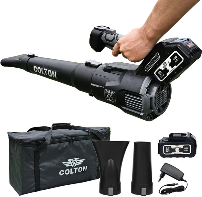 콜튼 강력 무선 송풍기 대포송풍기 낙엽 청소기 충전 블로워 5000mAh, 본품 + 배터리1개, 1세트