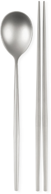 식세기 가능한 루미에 티타늄 수저세트, 1세트, 숟가락+젓가락, 매트실버