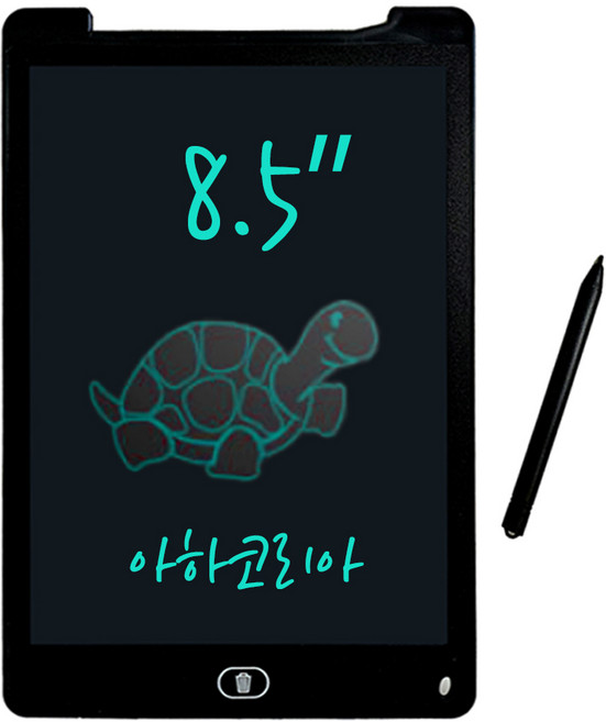 아하코리아 LCD 전자패드 노트 메모 패드 전자칠판 8.5인치, 레드(단색)