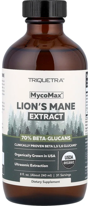 Triquetra Health MycoMax® Lion's Mane Extract 8 fl oz 240 ml, Triquetra Health, MycoMax®, L, 1개, 240ml - 쿠팡