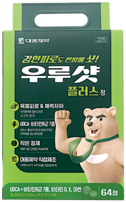 대웅제약 우루샷 플러스정, 64정, 1개