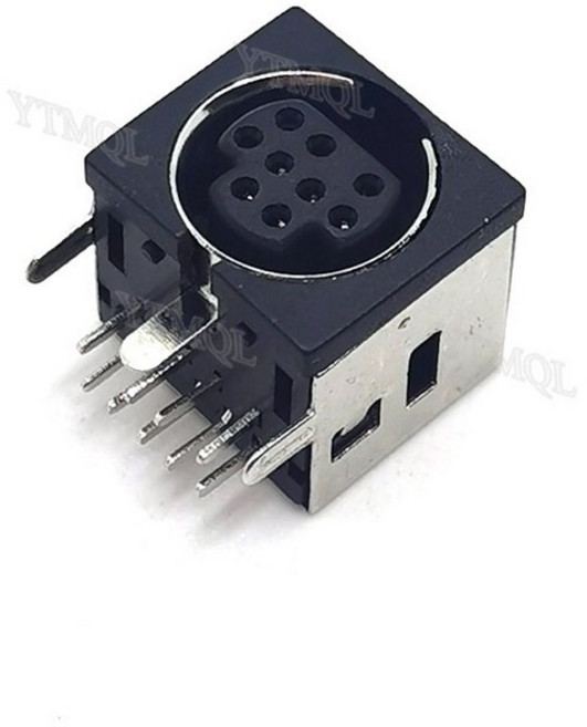 1pcs 미니 Din 9 핀 여성 남성 Din 소켓 MD-SM 쉴드 직각 스루 홀 PCB 원형 콘센트 커넥터, 06 B Female, 1개