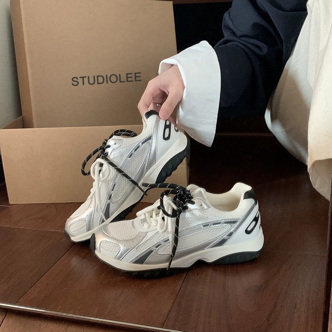 葡萄同款增高厚底單裏潮流休閒運動老爹鞋女2026春季新款德訓