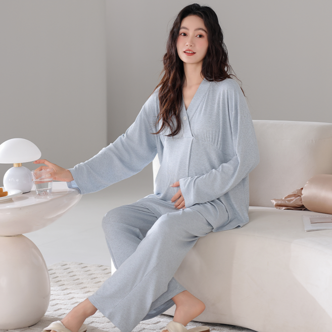 NUNUHANA 수유복 임산부 홈웨어 상하의 잠옷 세트