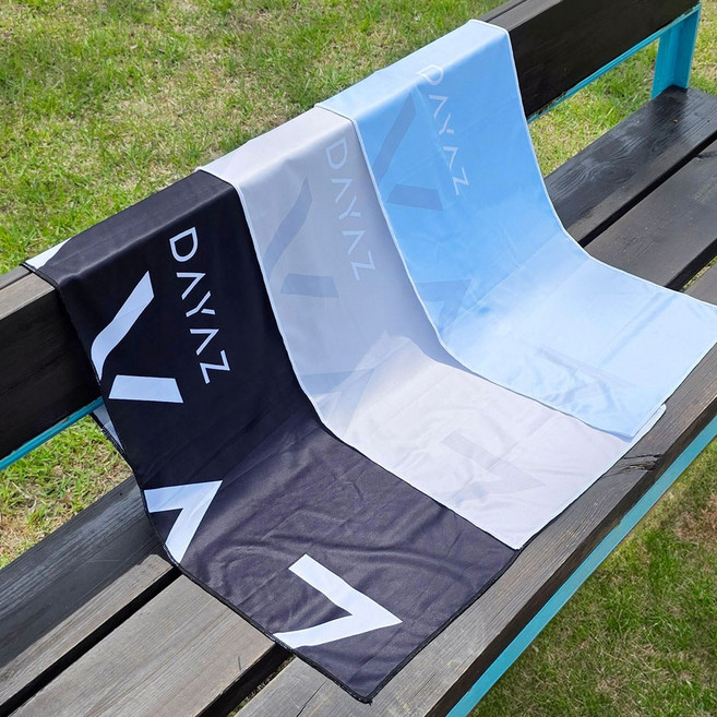 데이아즈 스포츠 쿨타올 아이스 쿨링 쿨 타월 땀 수건 세트, 1개, 다크색 3장입