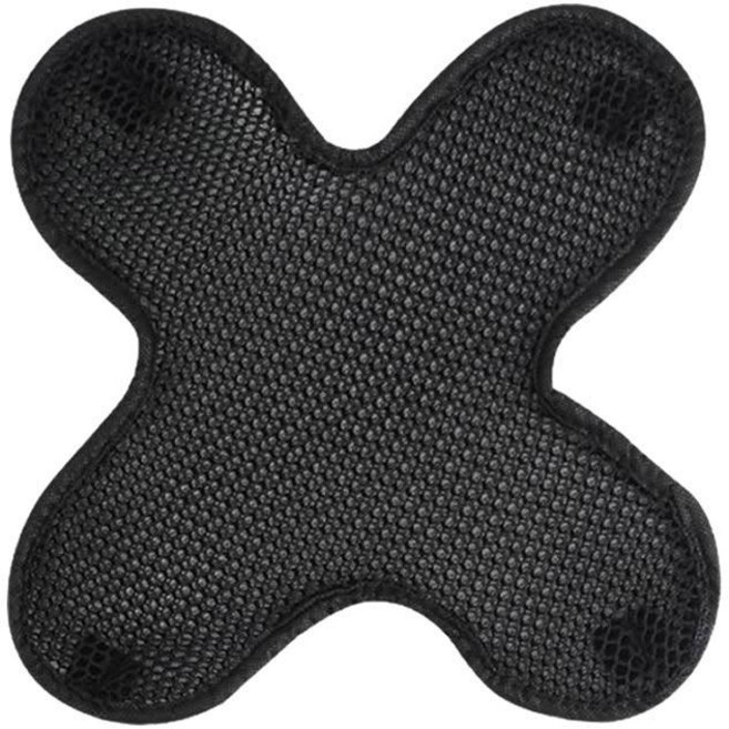 3D蜂巢網狀頭盔內襯墊，透氣、減震、防夾髮，通用型安全帽內襯, 黑色四葉款, 1個