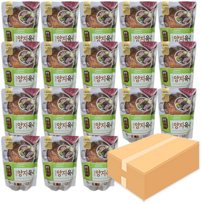 풀무원 반듯한식 소고기 양지 육수 500g 깔끔한, 18개