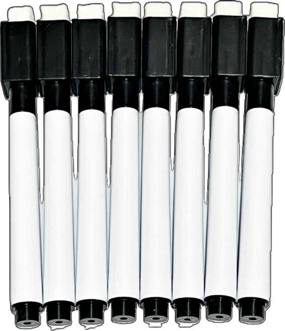 이음모음 자석 보드마카 얇은펜, 검정 8개, 프리미엄 세트