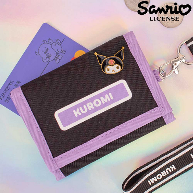 산리오 정품 3단 목걸이 카드 지갑 끈탈착가능