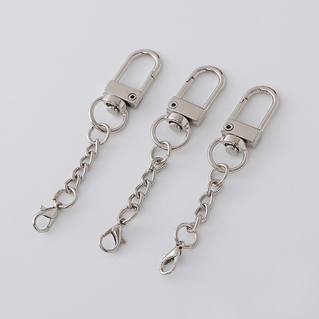 키링 열쇠고리 13pcs 키링부자재, 1개, D고리 실버