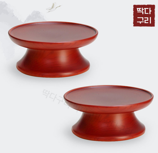 딱다구리 물푸레나무 원목제기 접시, 3호 중접시, 2개