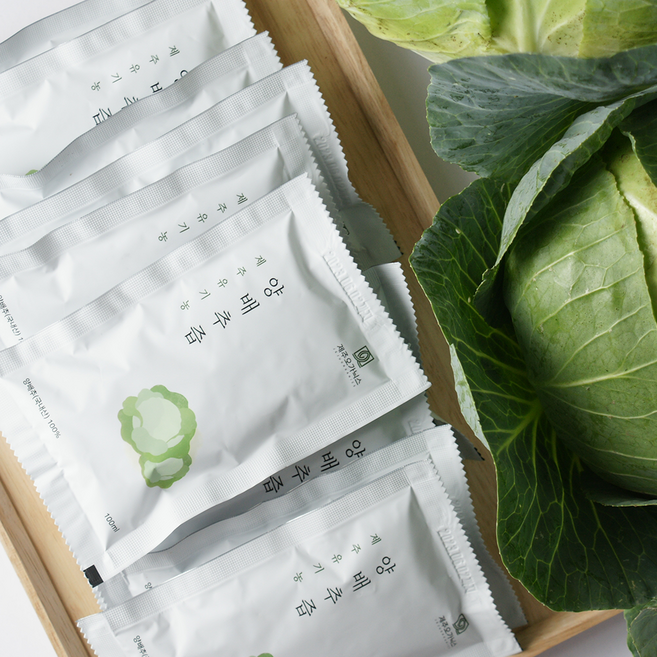 아빠가 농사짓고 딸이 가공하는 NFC 제주 유기농 양배추즙, 100ml, 100개