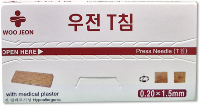 우전침구 우전티침 1통 100개 이침 티침 귀침 침 수지침 T침, 1개