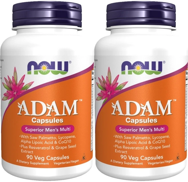 나우푸드 ADAM 슈페리어 남성용 멀티 90식물성 캡슐, 90정, 2팩 - 쿠팡
