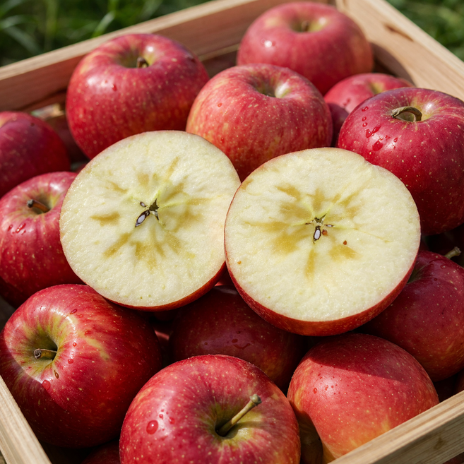 [마지막물량 100박스] 영주 고랭지수확 선물용 꿀이 꽉찬 햇 부사 사과 5KG 대과, 1박스