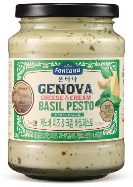 폰타나 투움바 크림 바질 페스토 파스타 소스 430g x 4-투움바 x 2 + 바질페스토 x 2, 4개