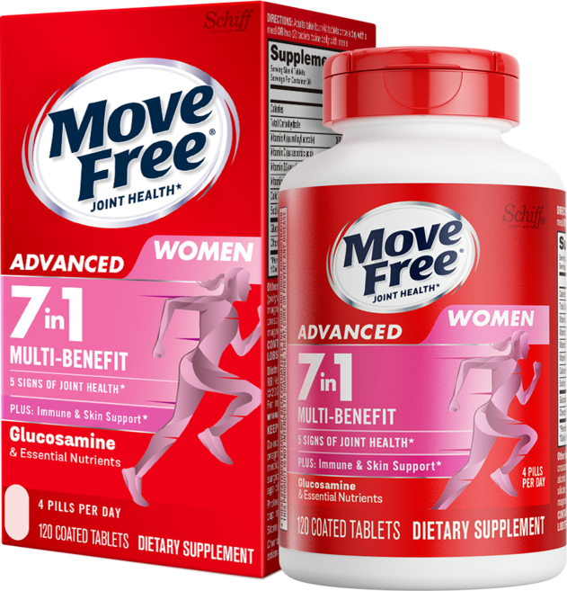 무브프리 어드밴스드 우먼 7 인 1 멀티 베네핏 코팅된 타블렛, 1개, 120정