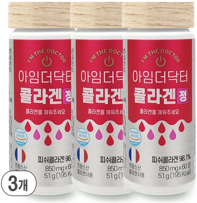 아임더닥터 콜라겐정, 60정, 3개 - 쿠팡