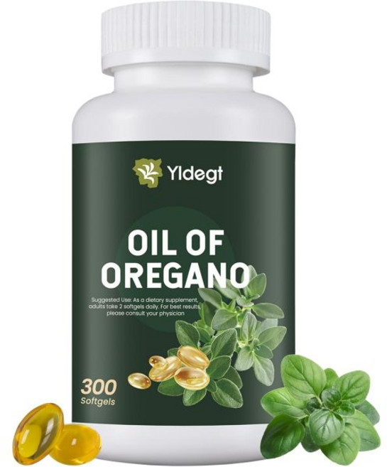 Oil of Oregano Softgels with Black Seed Oil - 300 Capsules - Oreganol Supplements Rich in Carvacro, Oil of Oregano Softgels with B