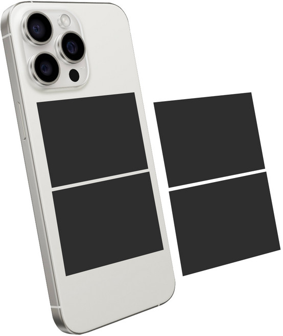 스마트폰 발열방지 쿨러 쿨링패드 스티커, 블랙, 4개