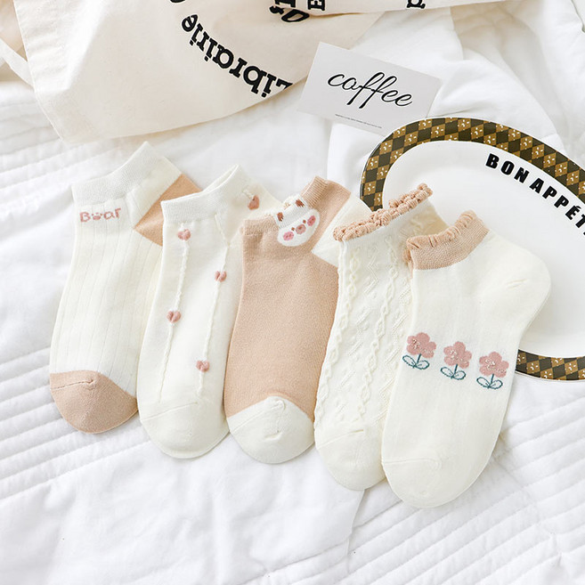 클리어런스 여성 봄여름 러블리 쿨 통풍 단목 발목 양말 X8015