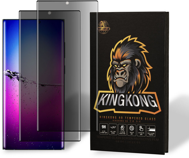 HANA VILLA 9H 고경도 풀 커버 사생활보호 프라이버시 액정보호필름 2P 세트 HA-2400, 1개