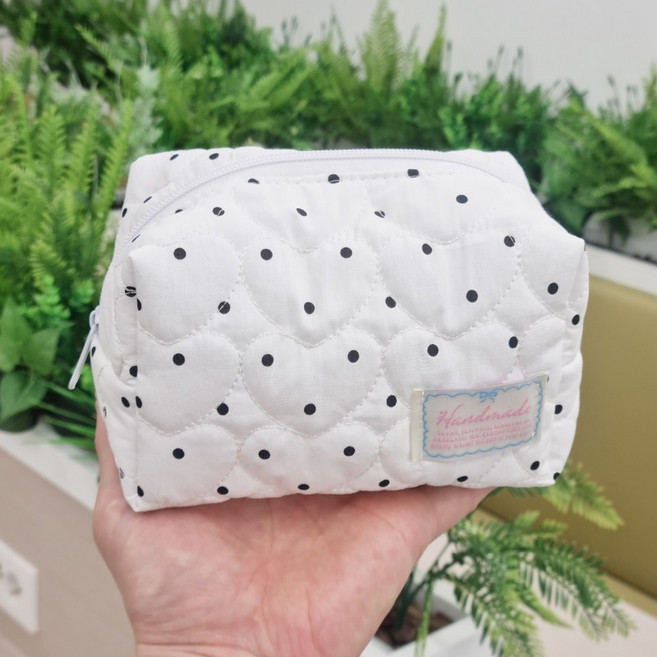 에브엘라 예쁜 땡땡이 사각 파우치