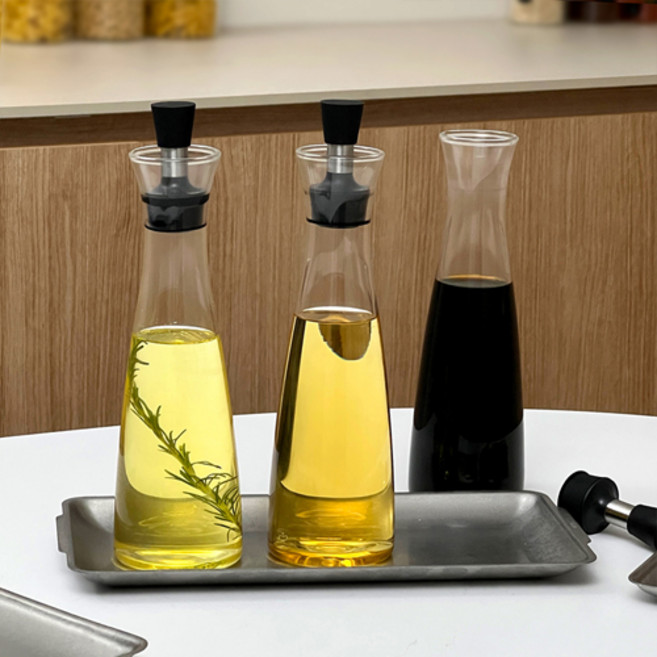 에브리윅 내열유리 오일병 참기름병 디스펜서, 1개, 500ml