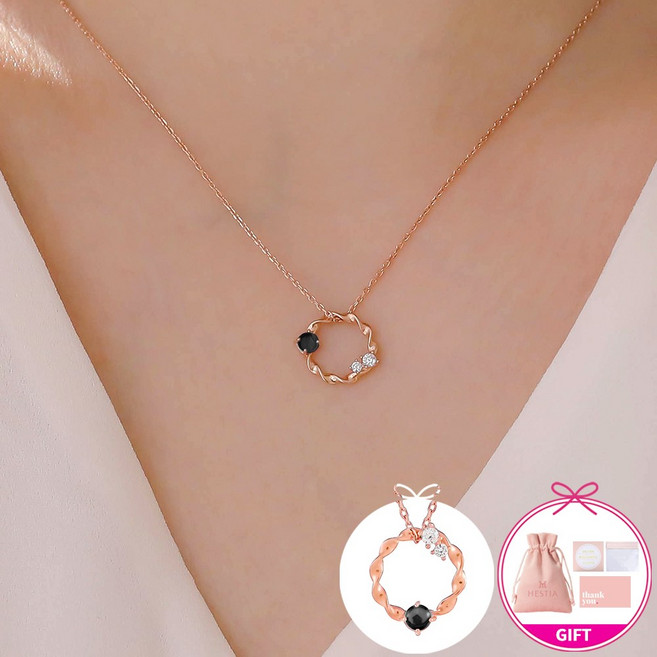 Gauge 925 Silver Necklace [탄생석6월/전체925실버목걸이/HTJK-51615_06]