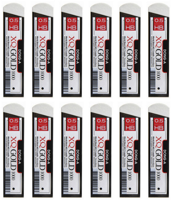 [동아] 샤프심 1000 골드 0.5 mm (12개1세트), 1세트 x HB