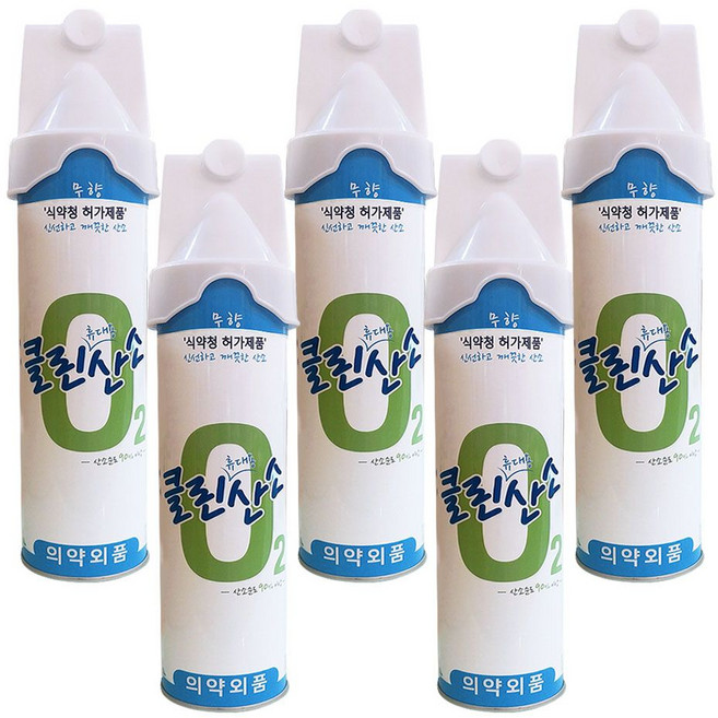 클린오투 휴대용 산소 816ml 5캔, 1