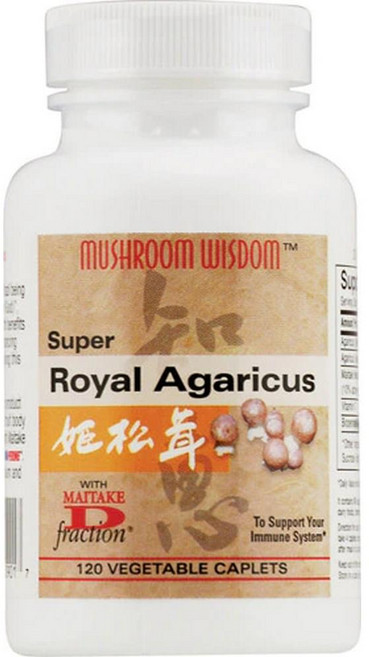 Mushroom Wisdom 슈퍼 로얄 아가리쿠스 버섯 SX 980mg 120캡슐, 1개, 120정