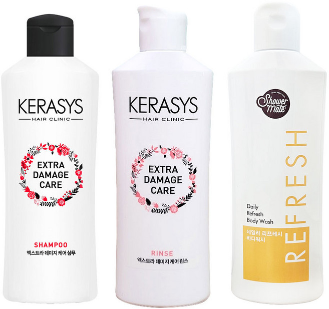 케라시스 데미지 샴푸180ml+린스180ml+샤워메이트 비다워시180ml 3종 여행용세트, 1개