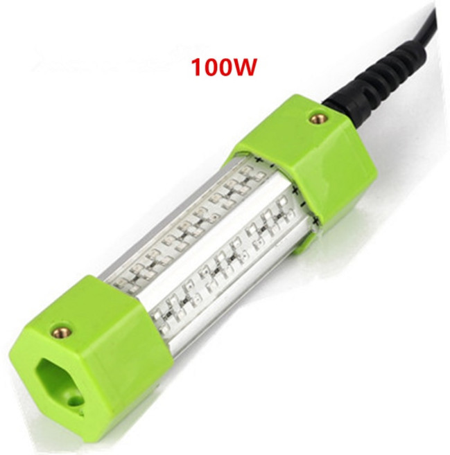12V 수중 집어등 점멸등 물고기 미끼 100W 녹색 볼락 갈치 오징어 호래기, 05 100W 화이트 5M 와이어