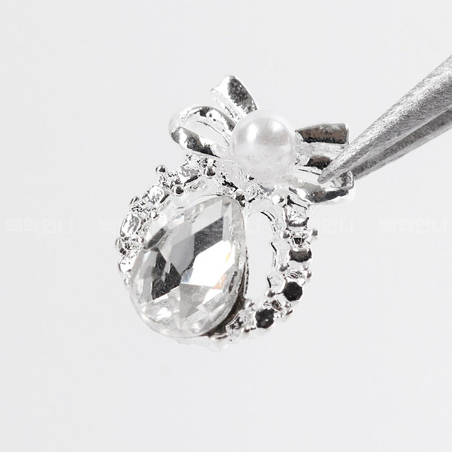 백억언니 리본 물방울 1개입 네일파츠 지르콘파츠, 1개, 리본 물방울 파츠(p593)