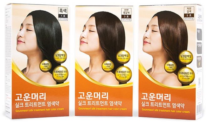 새치커버용 고운머리 실크 트리트먼트염색약, 자연갈색5호, 5개