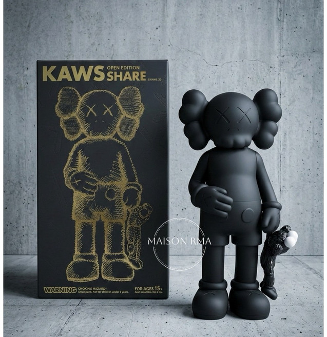 KAWS SHARE 公仔 黑魂 經典 Companion & BFF 藝術品, 1個