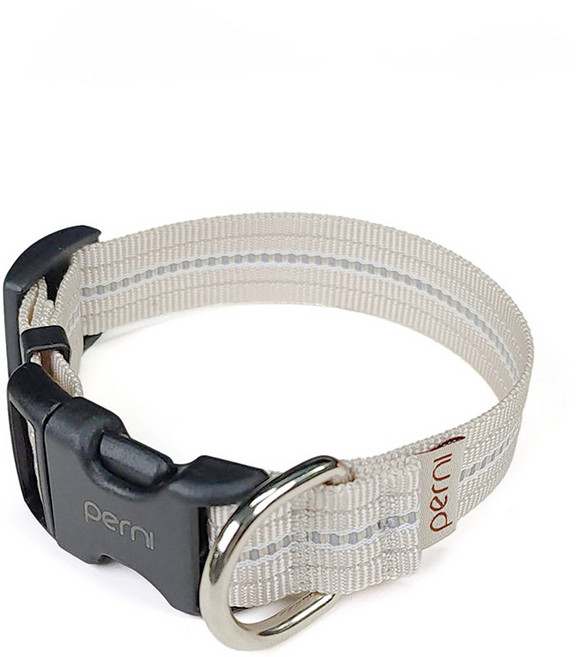 페르니 반사형 강아지 목줄 S 레인보우팝 국산, 아이보리, 1개