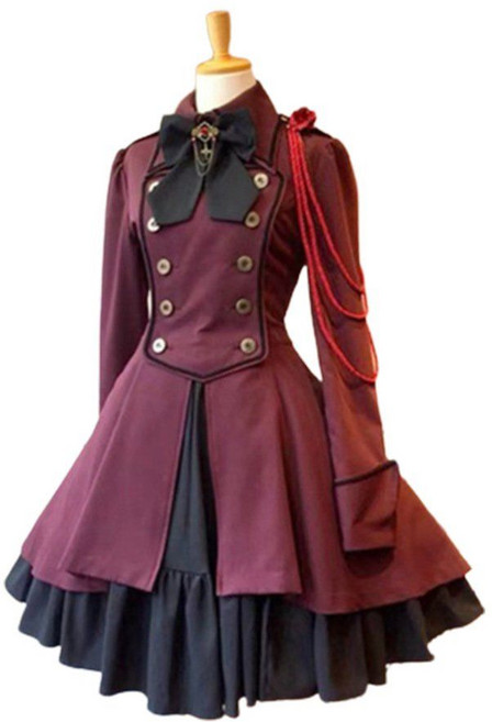 멘헤라 다크 공주풍 레이스 리본 드레스 A라인 셔츠 스커트 세트 블랙 지뢰계 코르셋 원피스