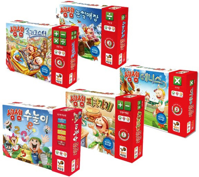 행복한바오밥 셈셈 수놀이 피자가게 테니스 눈썰매장 롤러코스터 연산 보드게임, 셈셈 테니스, 1개