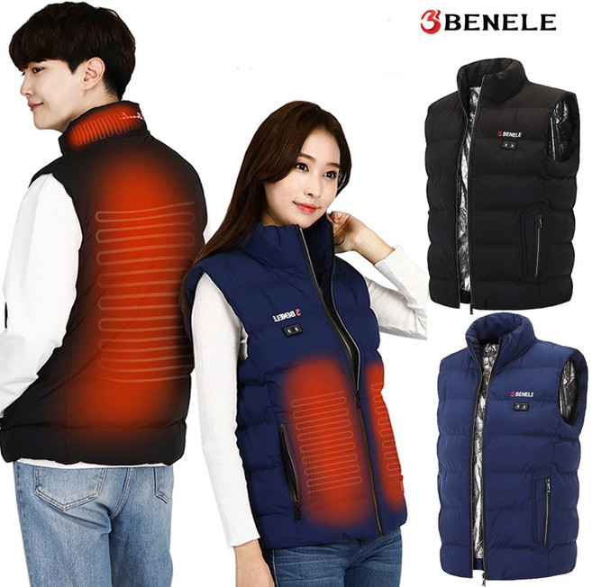 베네레 발열조끼 USB스마트 남녀공용 생활방수 패딩 조끼V-100