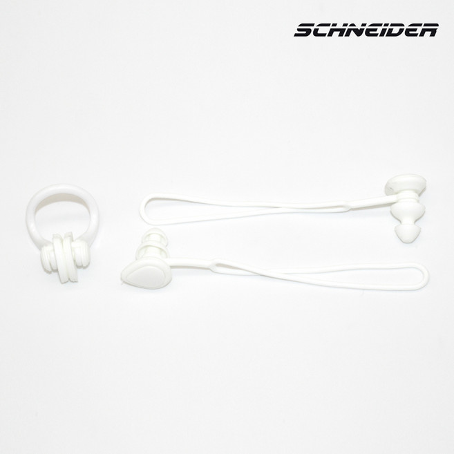 슈나이더 실리콘 코드 귀마개+코마개 세트 SN3-XC02, 화이트, 1개