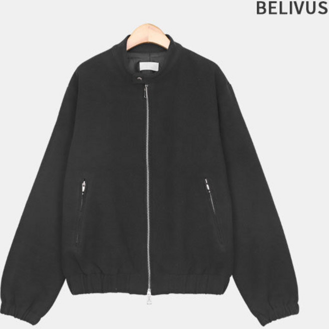 빌리버스 빌리버스 남자 울 블랜드 미니멀 차이나라카라 캐주얼 블루종 자켓 BROV002