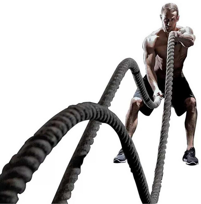 크로스핏 밧줄 배틀로프 헬스장 전신 웨이트 훈련 배틀 클라이밍 운동, 38mm-12m 전체 보호